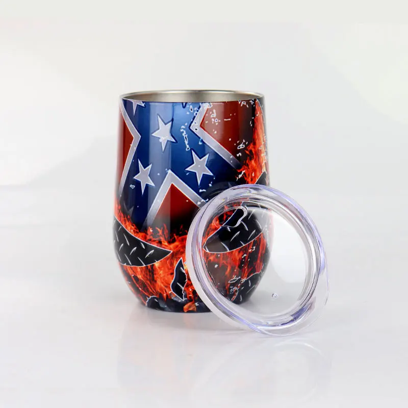 Бутылка вина с крышкой Stemless Вакуумная чашка 12 унц.. небьющаяся двойная настенная