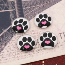 Новая мода 20 шт 12 мм любовь когти ручной работы фото стеклянные кабошоны узор куполообразные ювелирные изделия аксессуары Supplies-E6-21