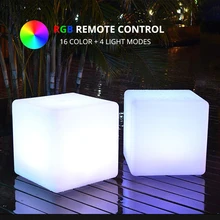 30x30x30 см светодиодный куб RGB пульт дистанционного управления перезаряжаемый многоцветный светящийся кубический светильник для дома, сада, события, ночные вечерние СВЕТОДИОДНЫЙ мебель