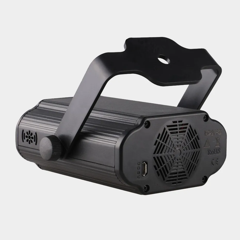 Миниатюрный лазерный прожектор ALIEN с дистанционным управлением USB RGB для диджея