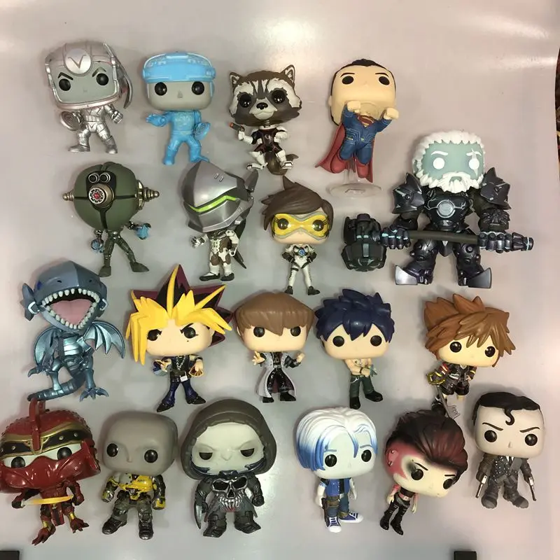 Funko pop вторая рука готов к играм Супермен ракета Yu-Gi-Oh игры часы Виниловая фигурка
