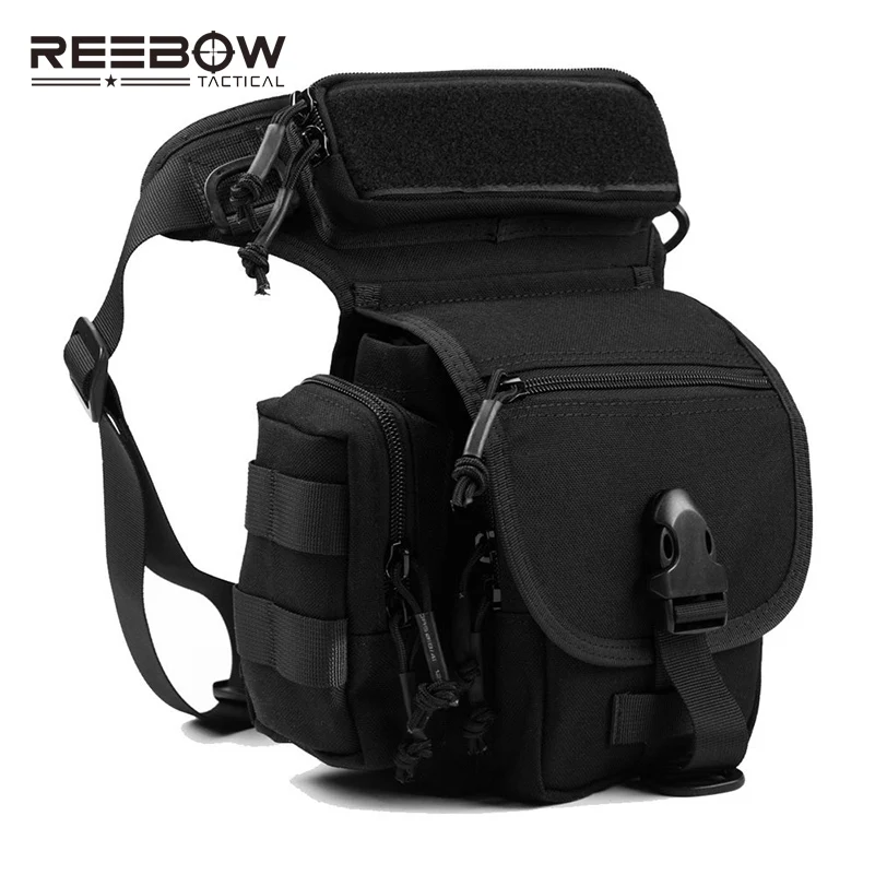 Sale for REEBOW TACTICAL Outdoor 1000D CORDURA Waist Leg Bags Pack Multifunctional SWAT Sport Motorcycle Riding Pouch Drop Leg Bag