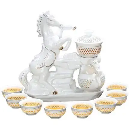 

Creative Automatic Tea Set Afternoon tea Lazy European Kung Fu Tea Set Living Room Tea Table Decoration Free Shipping