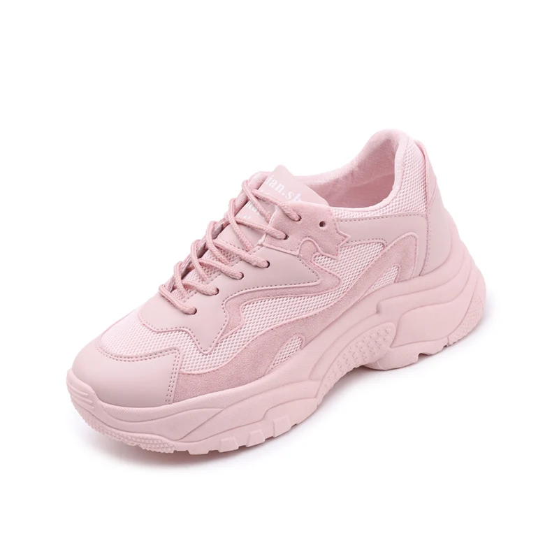 pink chunky sneakers