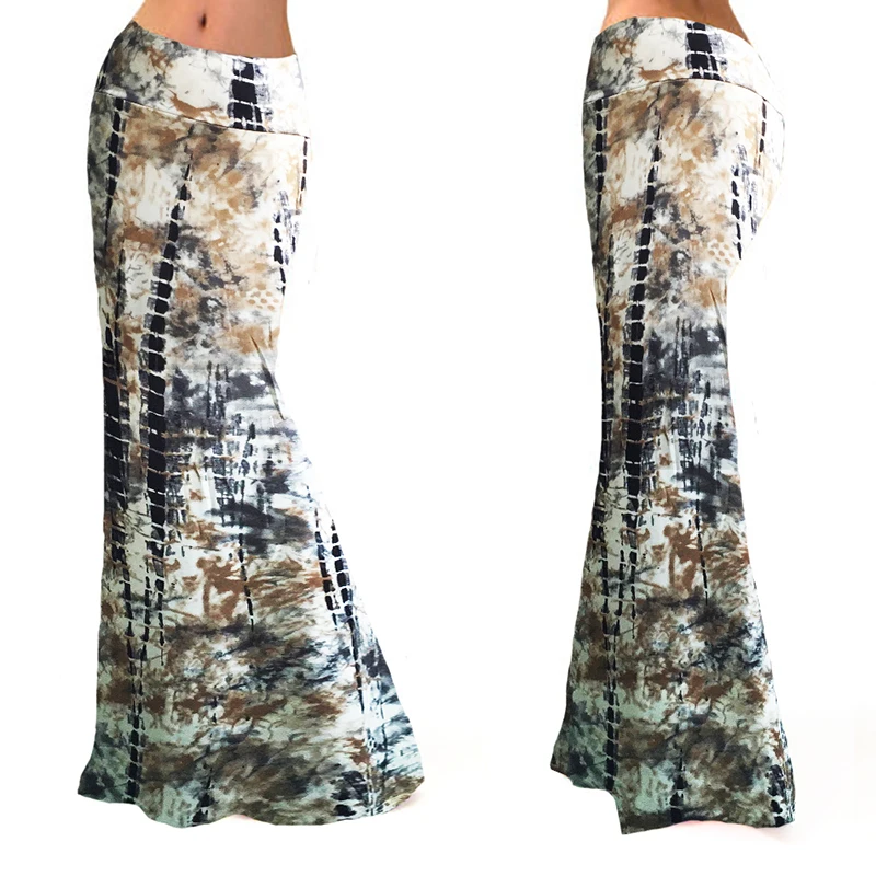Женская длинная юбка макси с высокой талией и принтом листьев|skirt weight|skirt bikiniskirt suit
