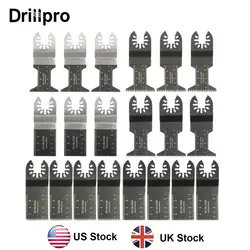 Drillpro 20 шт. Мультитул пилы колеблющиеся Multi Tool дерево Резка пилы лезвия для Фейн Multimaster Dremel