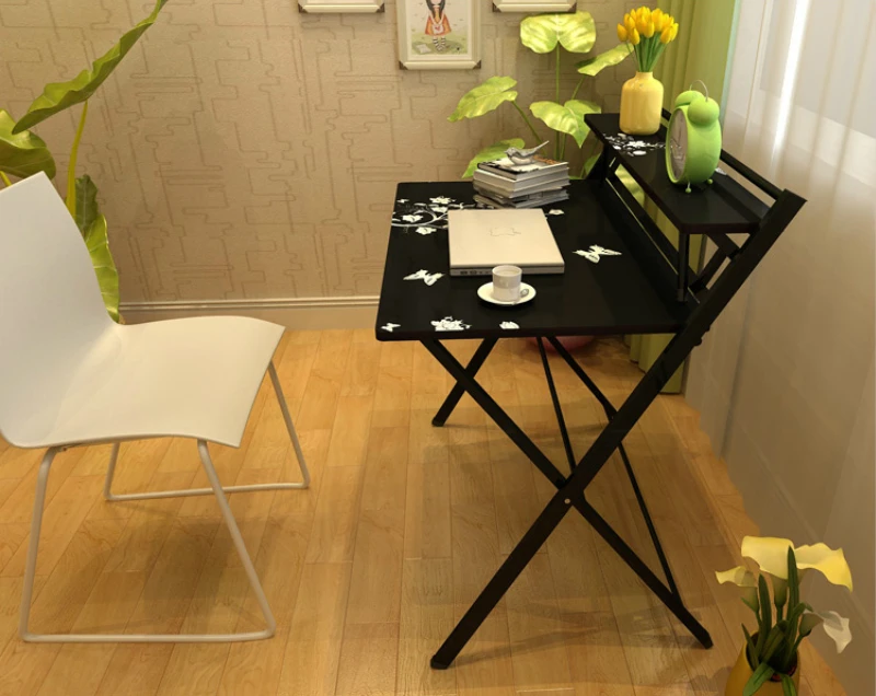  Simple Style Foldable Desk Free Installation Study Table Household Writing Desk Multifunction Offic