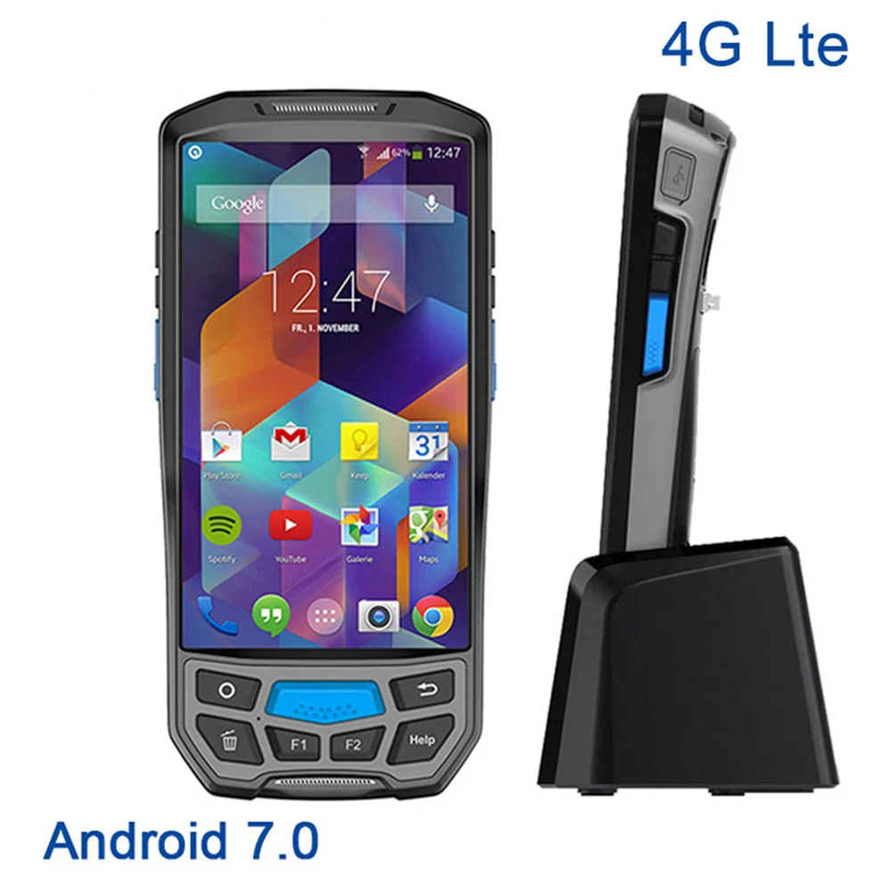 

7.0 Android pda 4G rugged Tablet NFC reader Industrial Mobile Terminal Handheld Thermal with Honeywell Barcode Scanner pda
