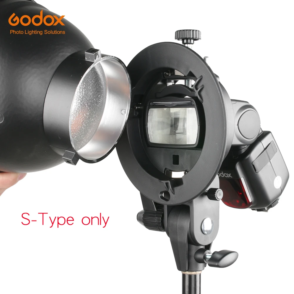 Держатель Fotoconic Godox s образного кронштейна Bowens S для вспышки Speedlite AD 200 360 Snoot