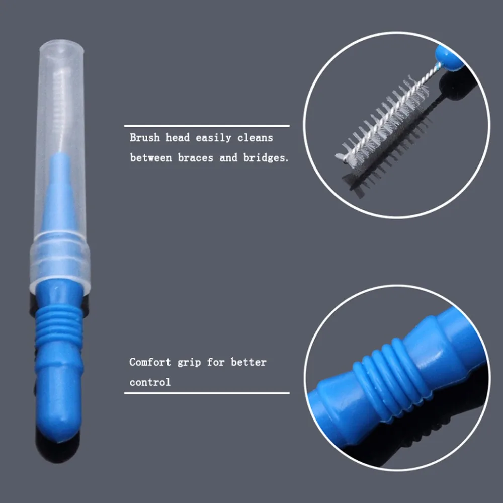 2.5mm 3.0mm Interdental Brush Cleaners 50 Pcs Toothpick Flossing Head Oral Dental Care Teeth Brush Kit (5)