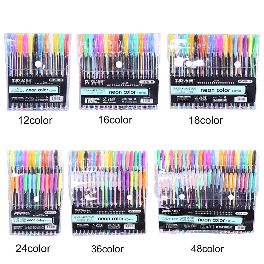 

12/16/18/36/48 colors 15cm Plastic Colour Pencil Comic Pen Crayons Drawing Artist Writing Tool Color Marker Set Highlighter