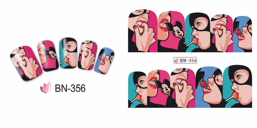 Nail Art Water Transfer Stickers Decals  (9)