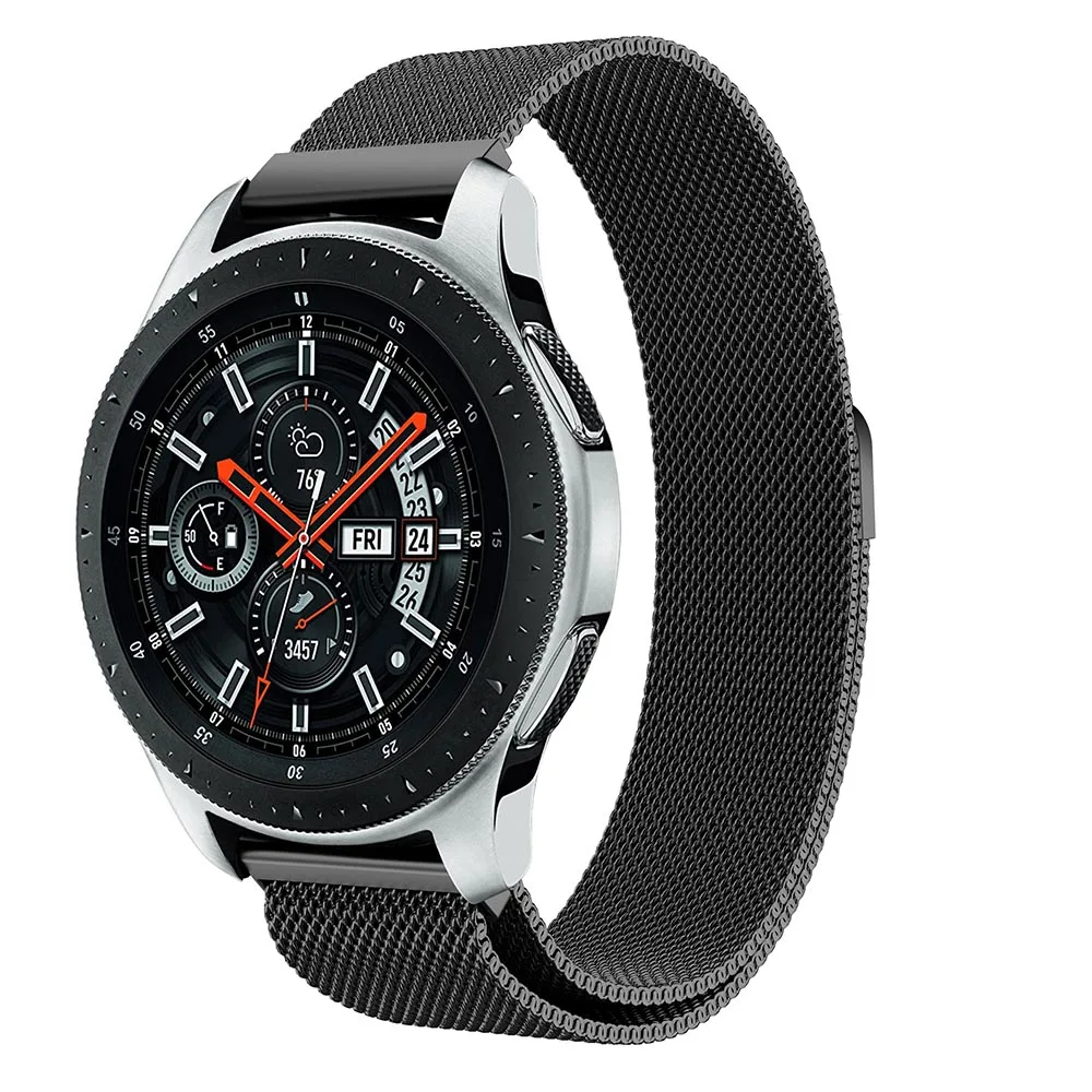 Для samsung Galaxy Watch, 42 мм, 46 мм, ремешок для часов, Миланская петля, магнитная, нержавеющая сталь, умные часы, ремешок на запястье, Цветной ремень