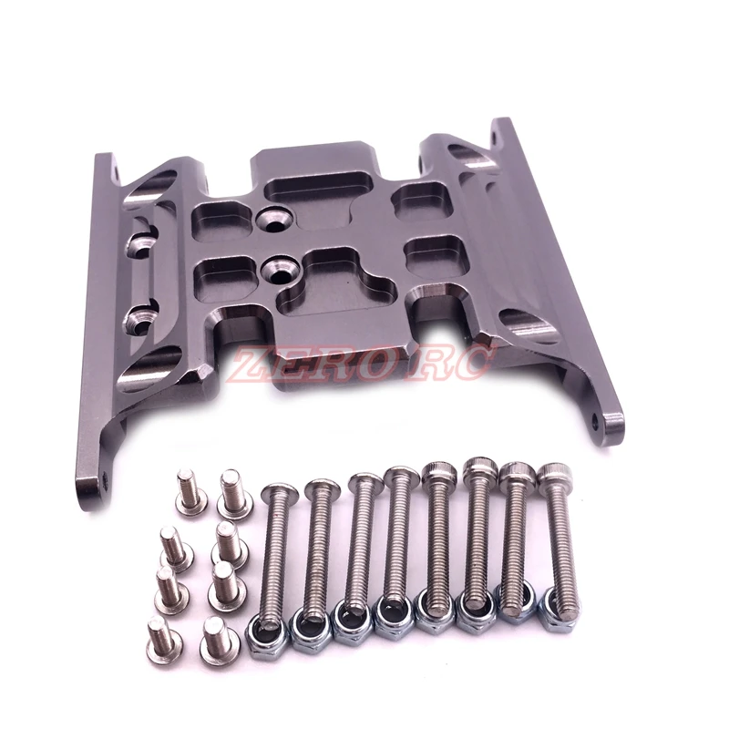 

1/10 CNC ALUMINUM CENTRAL SKID PLATE GEARBOX MOUNT FOR RC AXIAL SCX10 CRAWLER TRUCK