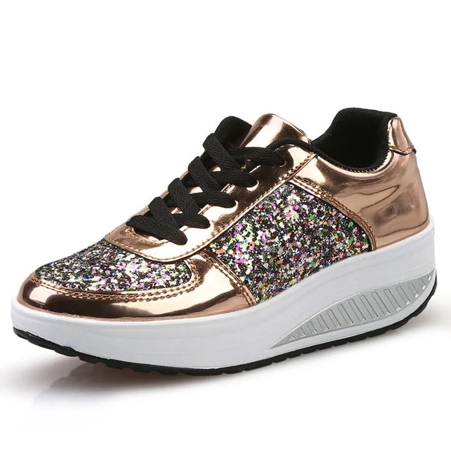 gold wedge sneaker
