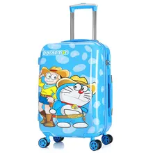 Детский мультяшный чемодан на колесах 2" с принтом, Дорожный чемодан, тележки универсальные на колесах, багаж