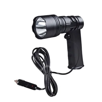 価格 JUJINGYANG CREE LED 強力な高品質の銃の形スポットライトランプ付タバコホルダープラグ外部接点ワイヤー