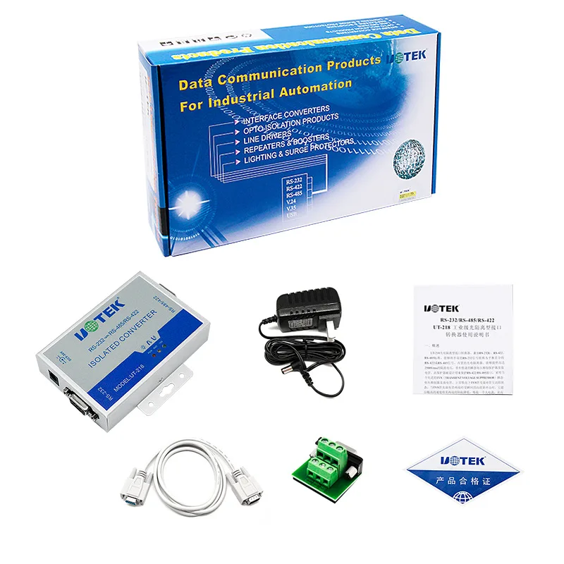 

UT-218 RS232 to RS485/422 converter optical isolation Strengthen lightning protection Industrial grade UT-218