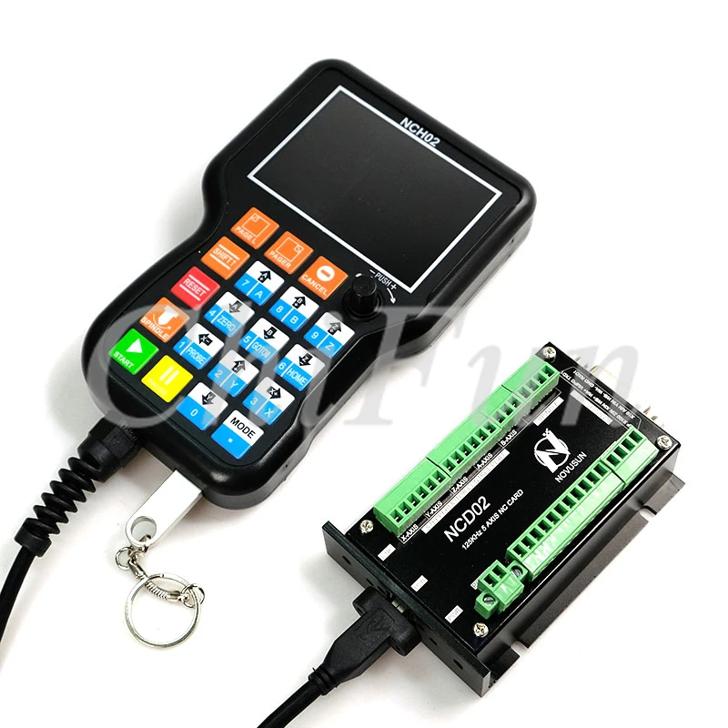 5 axis 125KHZ Offline Stand Alone Replace Mach3 USB CNC Motor Controller Router Engraving Milling Machine stepper servo motor |