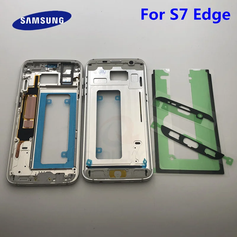 S7 Edge замена средняя рамка Корпус Шасси для samsung Galaxy G935 SM-G935F G935FD одиночный/двойной