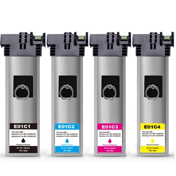 

Compatible Ink Cartridge Replacement T01C1/T01C2/T01C3/T01C4 for Epson Workforce Pro WF-C529RDTW Workforce Pro WF-C579RDTW