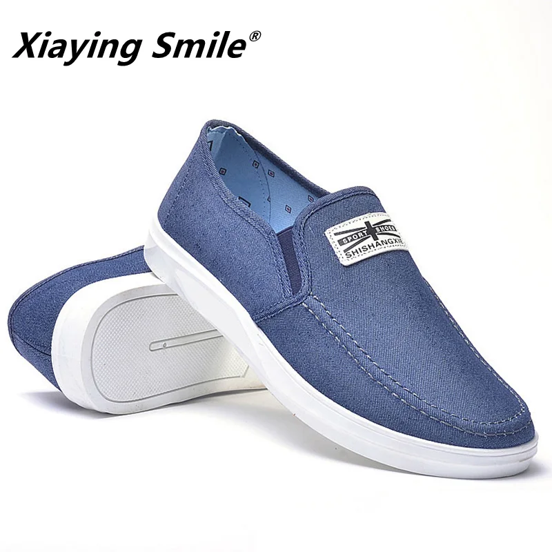 

slip on shoes men loafers mens canvas casual shoes black spring summer leather shoes men lightweight breathable
