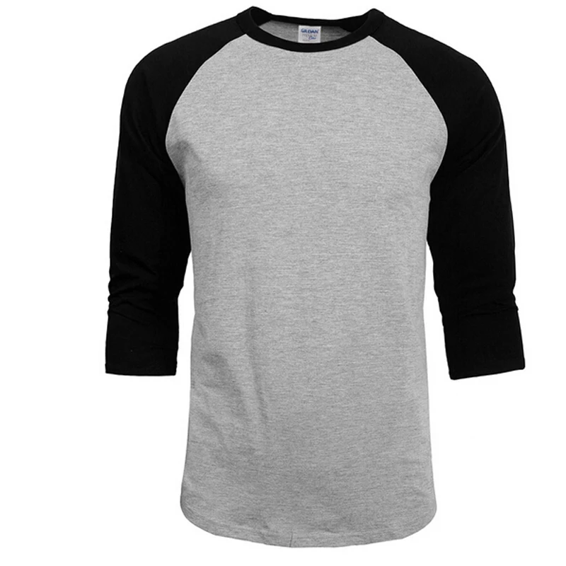 100% Cotton T-shirt Men's Casual 34 Sleeve Tshirt (4)