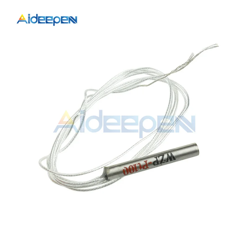 2Pcs/lot PT100 Platinum Resister Temperature Sensor Detector Waterproof Temp Probe -20~450 Celsius 0.5M 50CM Cable Length | Инструменты