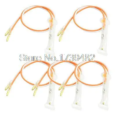

5 Pcs 250V 10A 72 Celsius Double Cable Thermal Fuse for Fridge Refrigerator