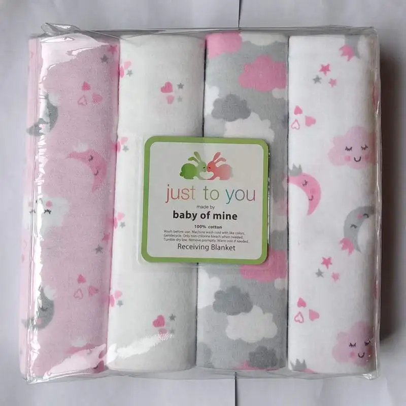 spesifikasi 4 pcs lot baru lahir Bayi seprai katun 100% lembar crib 76x76 cm bayi tidur set bayi super lembut lembar untuk anak laki laki perempuan