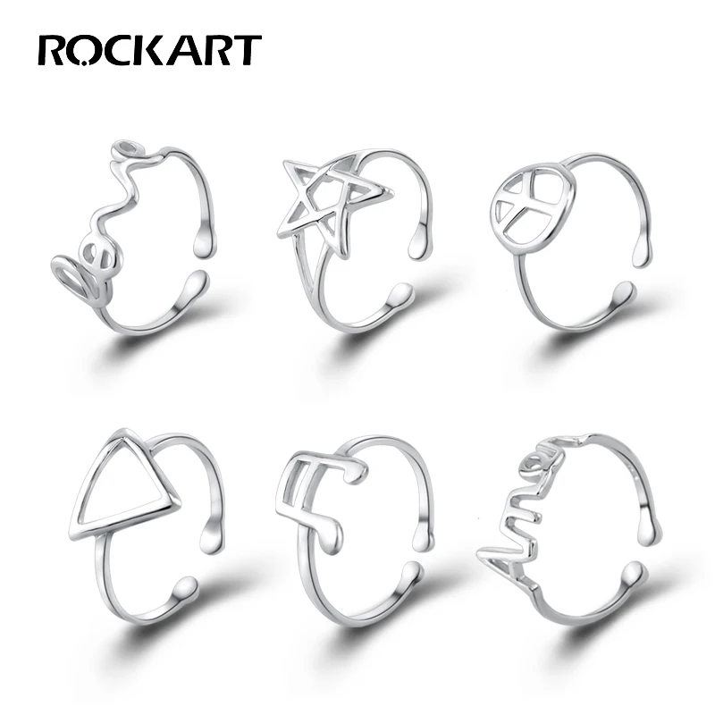 Модель Rockart из серебра 925 пробы составные кольца любовь звезда мир треугольник