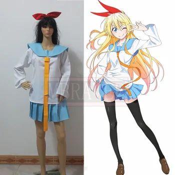 

Anime Nisekoi Miyamoto Ruri School Uniform Onodera Kosaki Kirisaki Chitoge Cosplay Costume