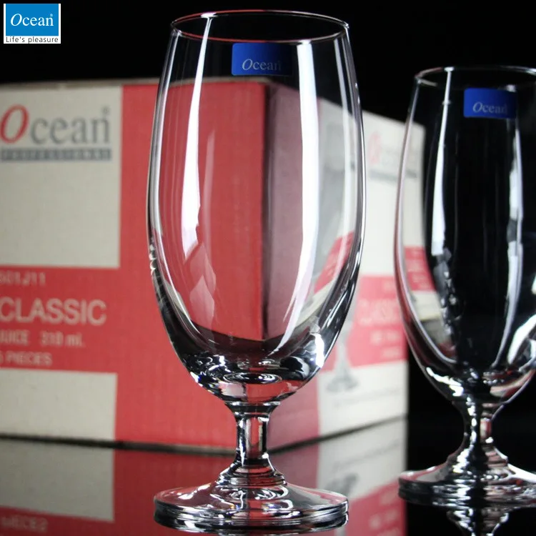 

6 pieces imported high-footed high-temperature-resistant glass milkshake cups for restaurant use of low-footed red wine cups