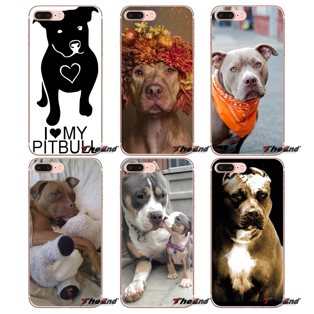 

pitbull dog puppy For Huawei G7 G8 P7 P8 P9 Lite Honor 4C 5X 5C 6X Mate 7 8 9 Y3 Y5 Y6 II 2 Pro 2017 TPU Transparent Case Covers