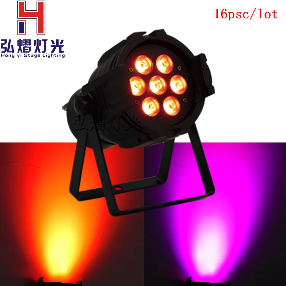 

16Pcs LED Stage Light 7x12W LED Par Light DMX 512 LED RGBW Family Party Lights For Entertainment Stage Club Bar