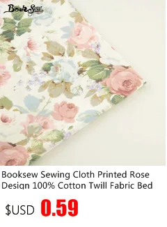 Booksew, Новое поступление, домашний текстиль, хлопок, саржа, ткань для лоскутного шитья, постельные принадлежности, подушка, детский цветочный узор, ткань для шитья Tecido