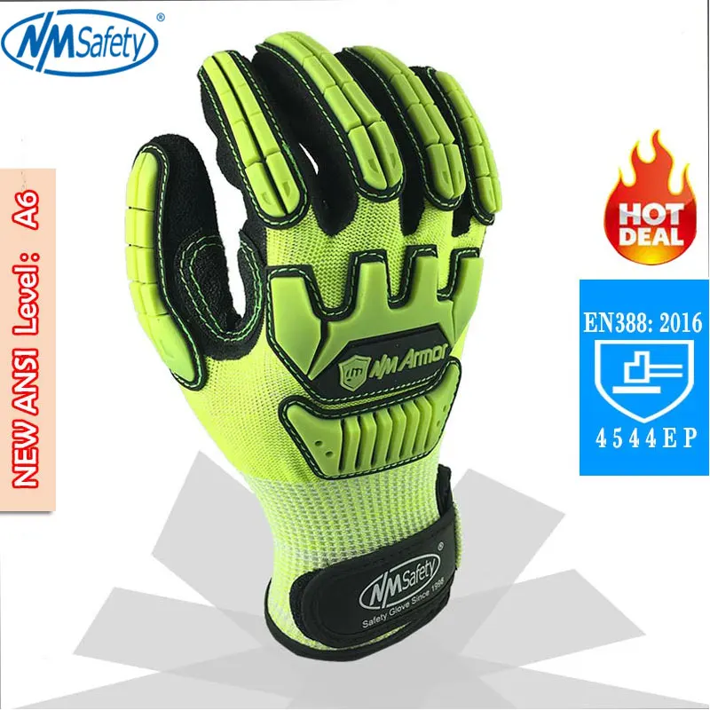 NMSafety Anti Vibration Oil Safety Glove Shock Absorbing Anti Impact