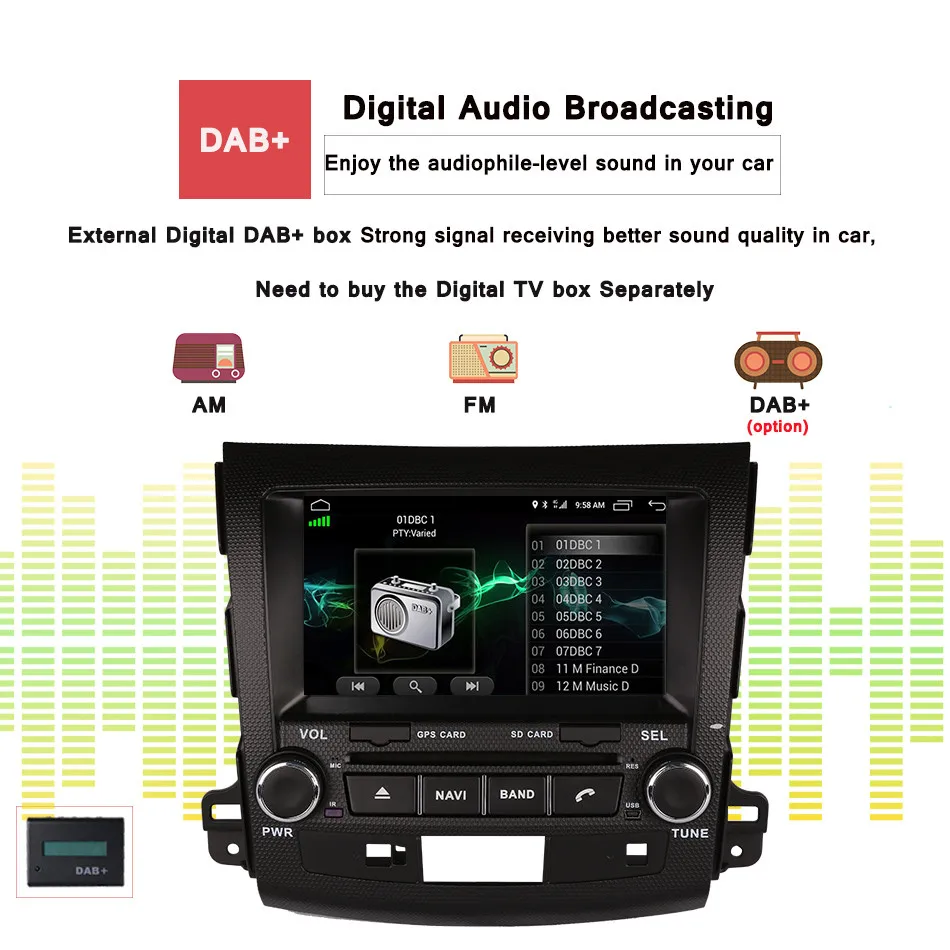 Cheap Android 9.0 2 Din Car DVD for Mitsubishi Outlander 2005 2006 2007-2012 2013 with auto Head unit Stereo 4G Gps navigation system 4
