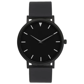 

Watches Women Black Leather Strap 2 Years Warranty, Watches 316L Stainless Steel Simple Dial Face Clocks