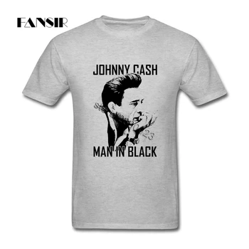 

Johnny Cash Short Sleeved T-shirt Male Latest Designed Tshirt 100% Cotton Crew Neck Men's T Shirt For Group
