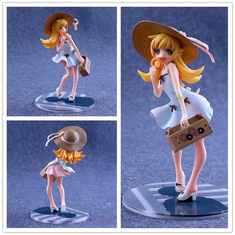 

17cm Japanese Anime Monogatari Bakemonogatari Oshino Shinobu Painted PVC Action Figure Collection Model Toy