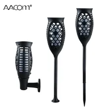 Солнечный светодиодный пламенный светильник 3 режима динамический пламенный мерцающий фонарь для ландшафтного сада Современная наружная газонная лампа Настенный декор двора