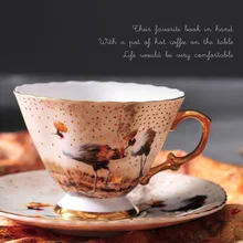 Творческий керамический кофе чашка Европейский Стиль Топ класс костяного фарфора кофейная чашка Простой британский креативный послеобеденный чай черная чайная чашка