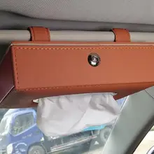 Автомобильный тканевый ящик козырек Тип PU Кожаный Автомобильный держатель для салфеток держатель салфетки автомобильный ящик для сиденья авто аксессуары козырек от солнца