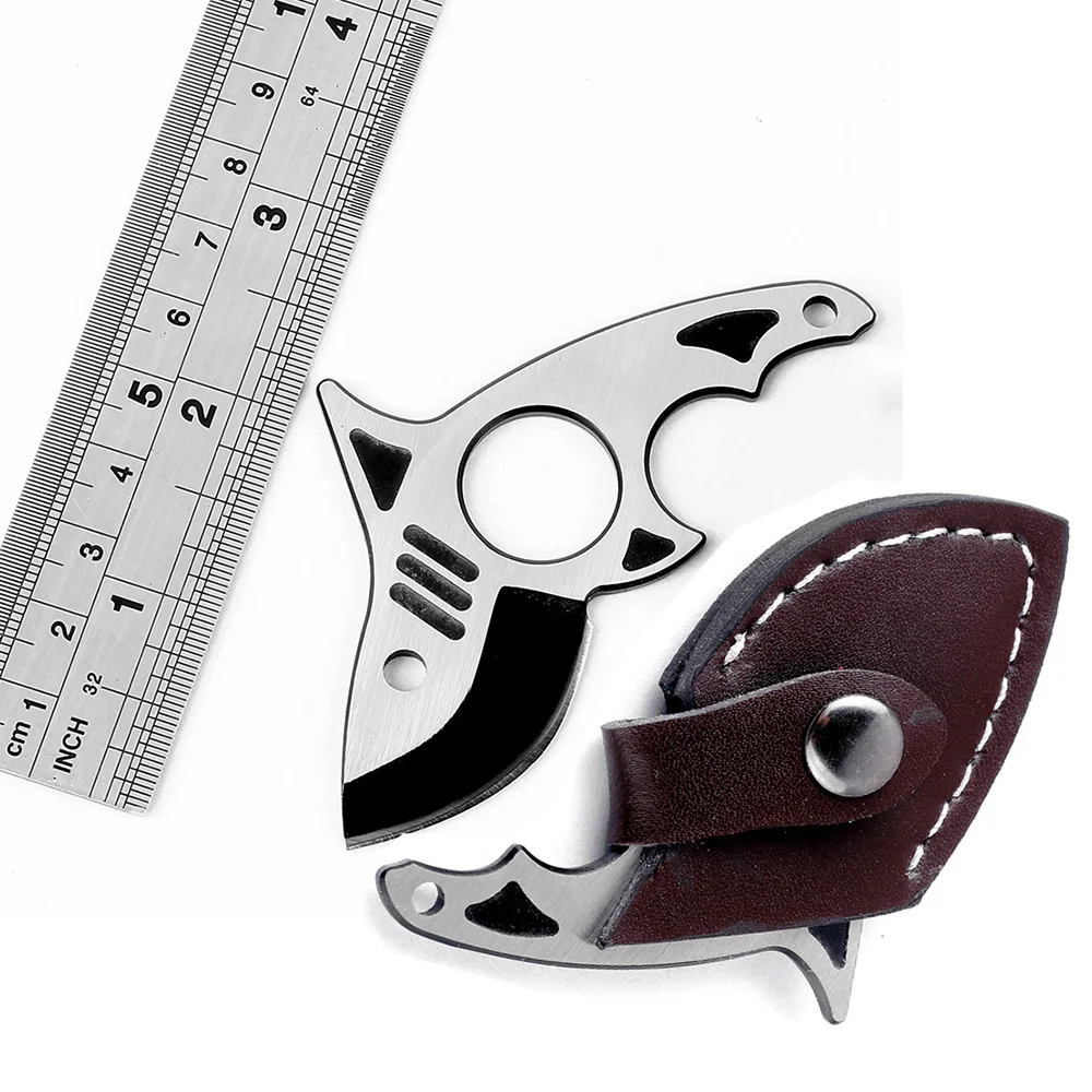 

KKWOLF Mini Pocket Knife EDC Stainless Steel Folding Paratroopers Outdoor Survive Hunting Knives Great White Shark Finger Knife