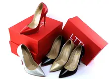 2016 New Design Women Impera Pump Mirror High Heels Patent Leather Sexy Pointed Toe Wedding Shoes LTTL Shoes Women