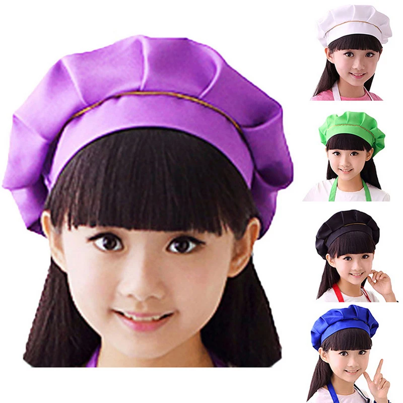 

MoneRffi Cute Children Fashion Hat Kids Kitchen Cooking Drink Food Baking DIY Painting New