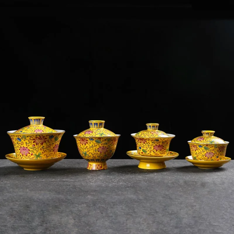 300 мл китайский Дворцовый стиль Qianlong винтажный цветной эмалированный фарфоровый