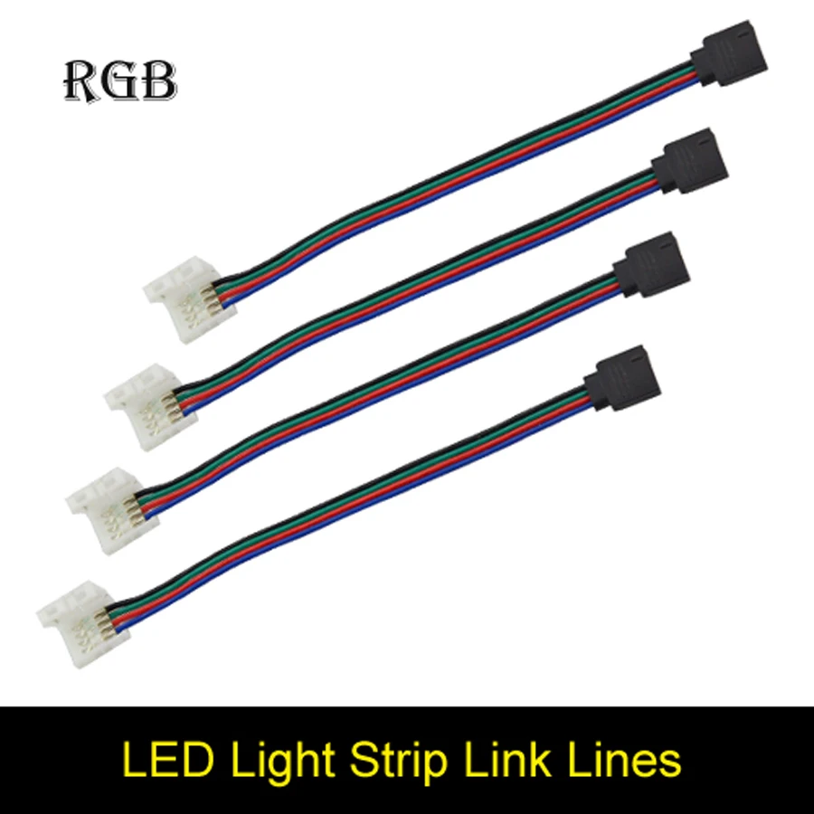 Светодиодная лента AmmToo 5 шт. 4 контактный RGB провод кабель без пайки подключается к