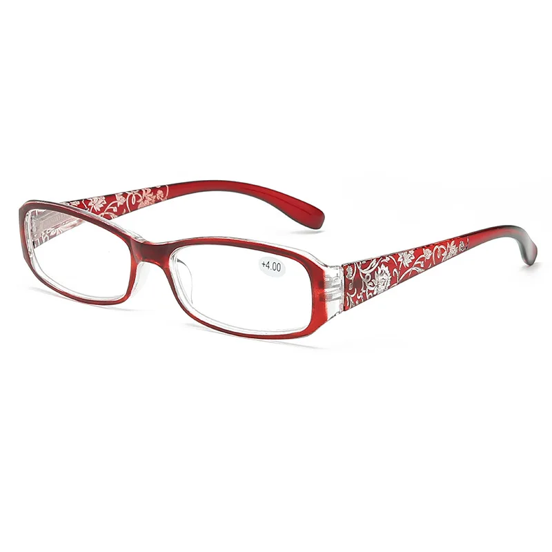 

Fashion Women Spring Hinge Flower Print Resin Reading Glasses Lady Eyewear Protector Glasses Presbyopic +1.0~+4.0